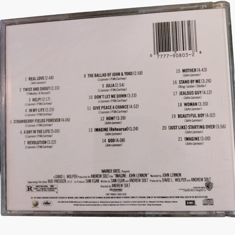 Imagine John Lennon Soundtrack Stage Pop Rock CD - Picture 5 of 5